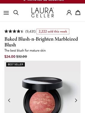 Laura Geller Baked Blush-n-Brighten Marbleized Blush - Starfish Island